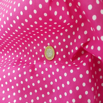 Cerise Mini Spot Polk Design Fabric