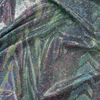 Animal Print Holographic Stretch Fabric