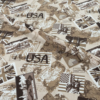 Brown(Marron) Banderas Wide Width Curtain Fabric