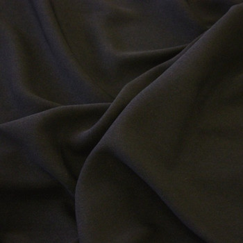 Black Polyester Peach Skin Fabric
