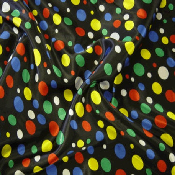 Black Multi coloured satin spots