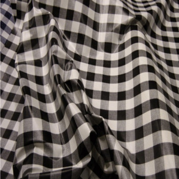 Black PVC Table Cloth Cafe Check 1 inch