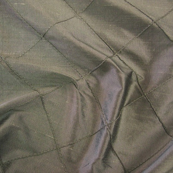 Grey Silk Fabric with Diamond Pattern
