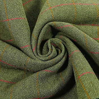 Green 100% Polyester Tweed Teflon Finish