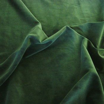 Bottle Green Cotton Velvet Fabric