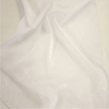 White (84007) Leaf Design (Extra Wide 300cm)