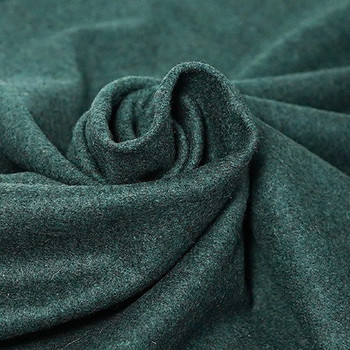 Bottle Green Light Weight Melton Wool fabric