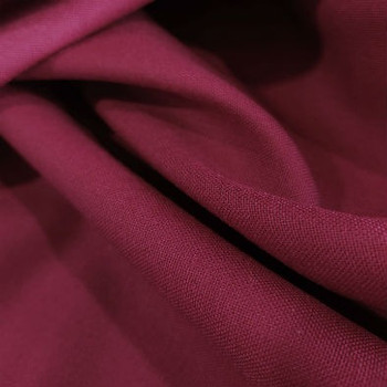Burgundy Wool Blend Panama Fabric