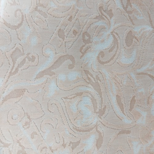 Cream Peach Raised Traditional Florals Upholstery Fabric