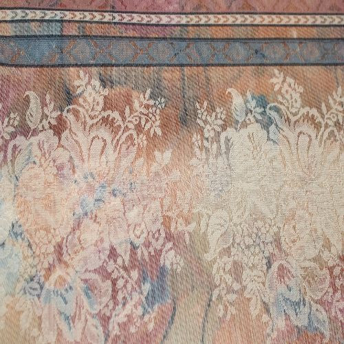 White Multi White Embroided Floral Upholstery Fabric