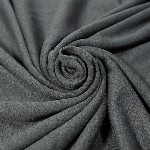 Black Poly cotton fleece fabric