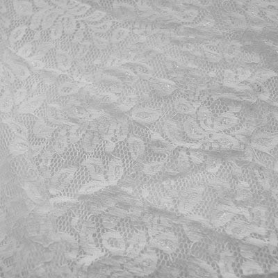 White Stiff White Floral Lace