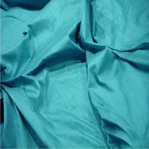 Aqua (18) Silk Fabric Dupion Luxurious material