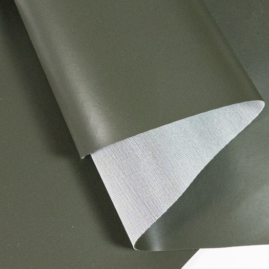 olive Green Soft PVC Faux Leatherette Vinyl Fabric