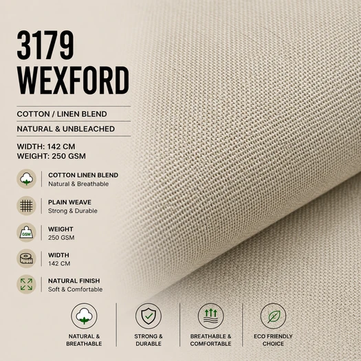 Wexford - Cotton Linen Blend Naturals Fabric Collection