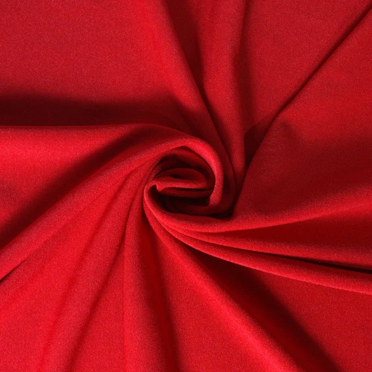 Red 4 Way Stretch Polyester Lycra Fabric