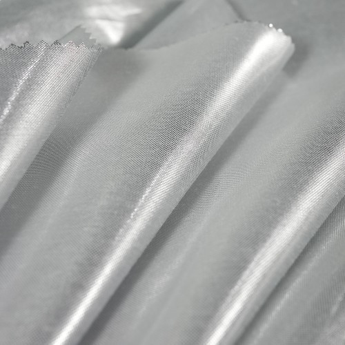 Silver Energy Reflecting Sheer Fabric