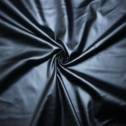 Black Leather Look PU Fabric