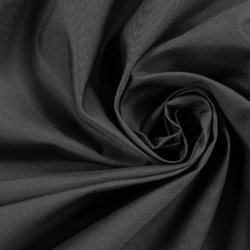 Black Polyester Fabric - FR - Raven