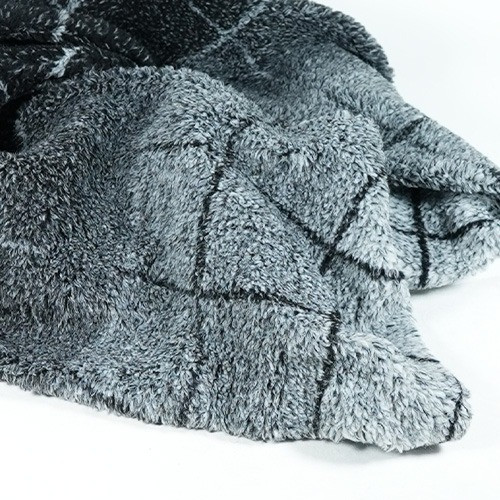 Grey Check Muflon Sherpa Fleece