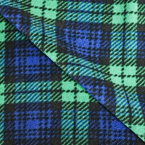 Multi Black Watch Tartan Fleece Fabric