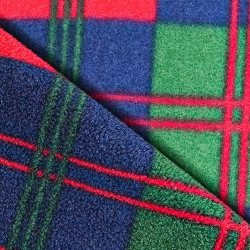multi Coloured Check Fleece Fabric