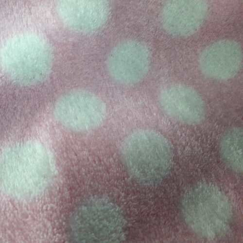 Pink Spotted Coral Fleece Fabric