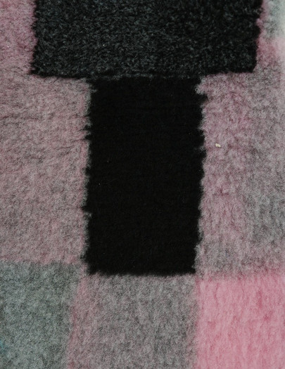 Pink Vet Fur Fabric Non Slip Mosaic