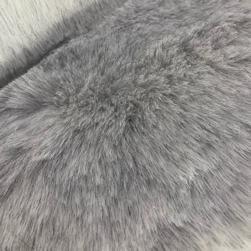 Grey Medium Pile Faux Fur