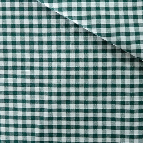Bottle Green Gingham Check Fabric