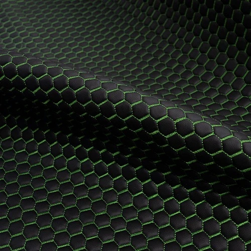 Green Bentley Stitch - Mini Honeycomb Fabric
