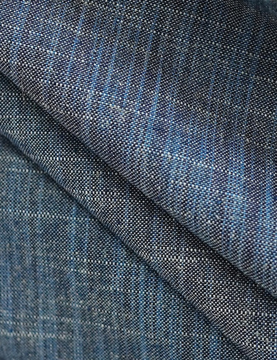 Navy Linen Denim Fabric