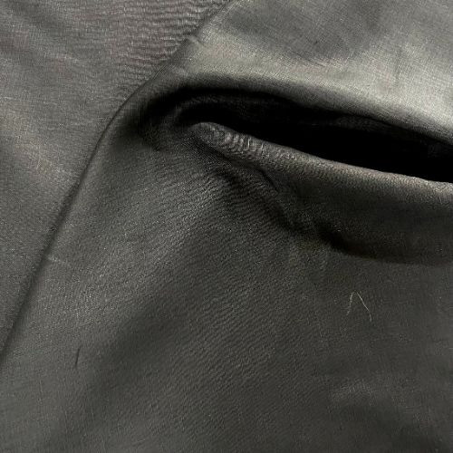 Black Linen Fabric Plain Dyed