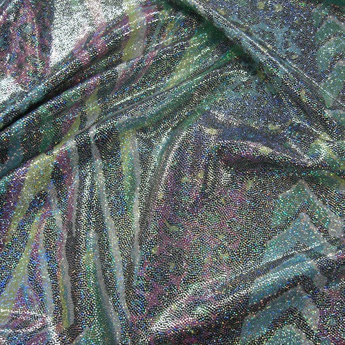Animal Print Holographic Stretch Fabric