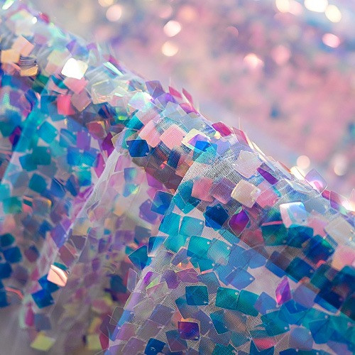 Hologram Mermaid Square Sequin Fabric