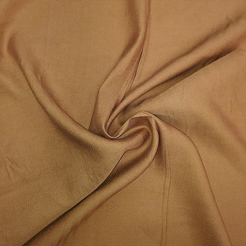 Brown Viscose Silk Linen Fabric