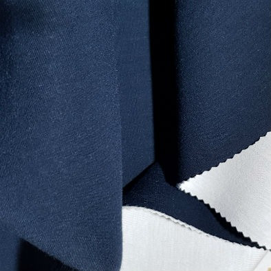 Navy White Reversible Stretch Spacer Fabric