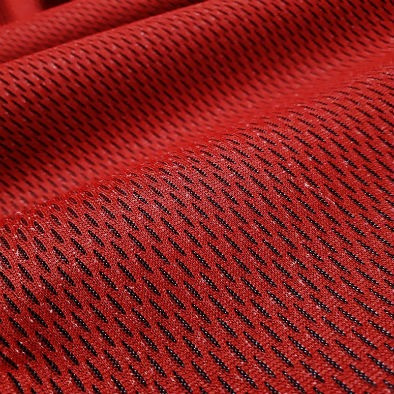 Deep Red Tri Sports Mesh Fabric