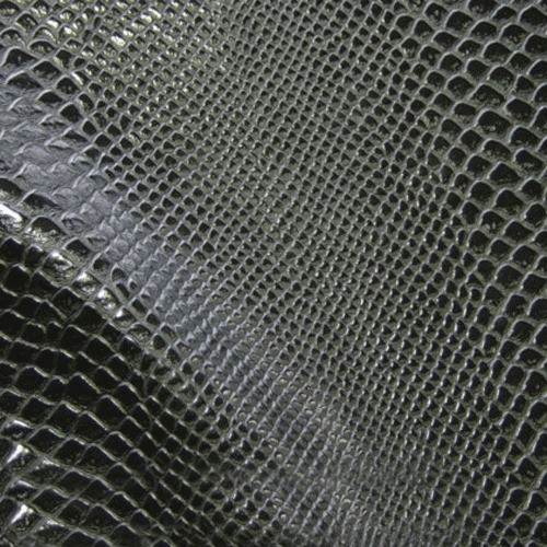 Schwarx(1158) Snake Skin Textured Fabric Sopythana