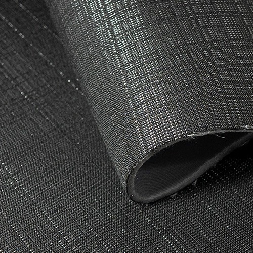Silver Black Mercedes Sprinter Van Seating Fabric - Lurex