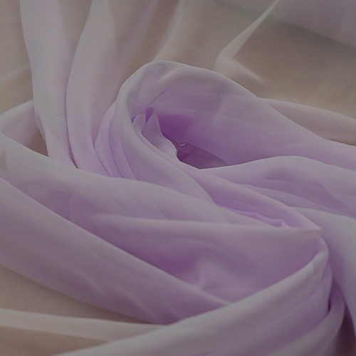 Lilac Polyester Voile Fabric - 150cm