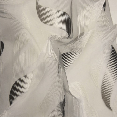 Black (90058) Chevron Voile (Extra Wide 295cm)