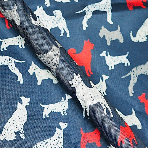 Navy Dogs & Hounds 7oz Waterproof Fabric