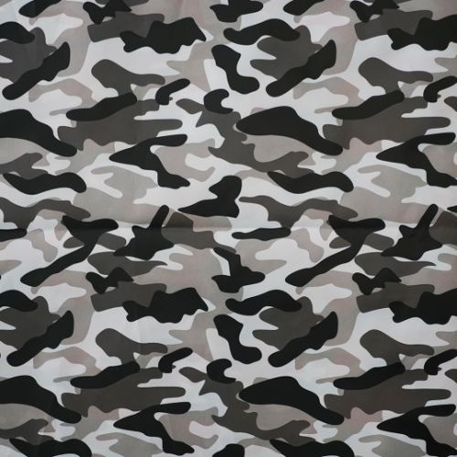 Arctic Camo Waterproof Fabric PU 4oz Fabric
