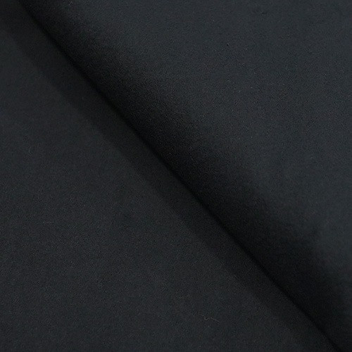 Black Single Face Commando Melton Fabric