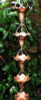 Stanwood Rain Chain - Copper Rain Chain Hummingbird and Flower - 8-ft