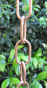 Stanwood Rain Chain: 2-ft Extension of Single Loop Copper Rain Chain