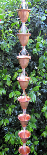 Stanwood Rain Chain - Copper Rain Chain Large Cup/Bell 8-ft