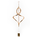 Stanwood Wind Sculpture: Kinetic Copper Spinner - Mini Dual Helix