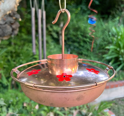 Stanwood Wind Sculpture -Pure Copper Hummingbird Feeder Stanwood Wind Sculpture -Pure Copper Hummingbird Feeder